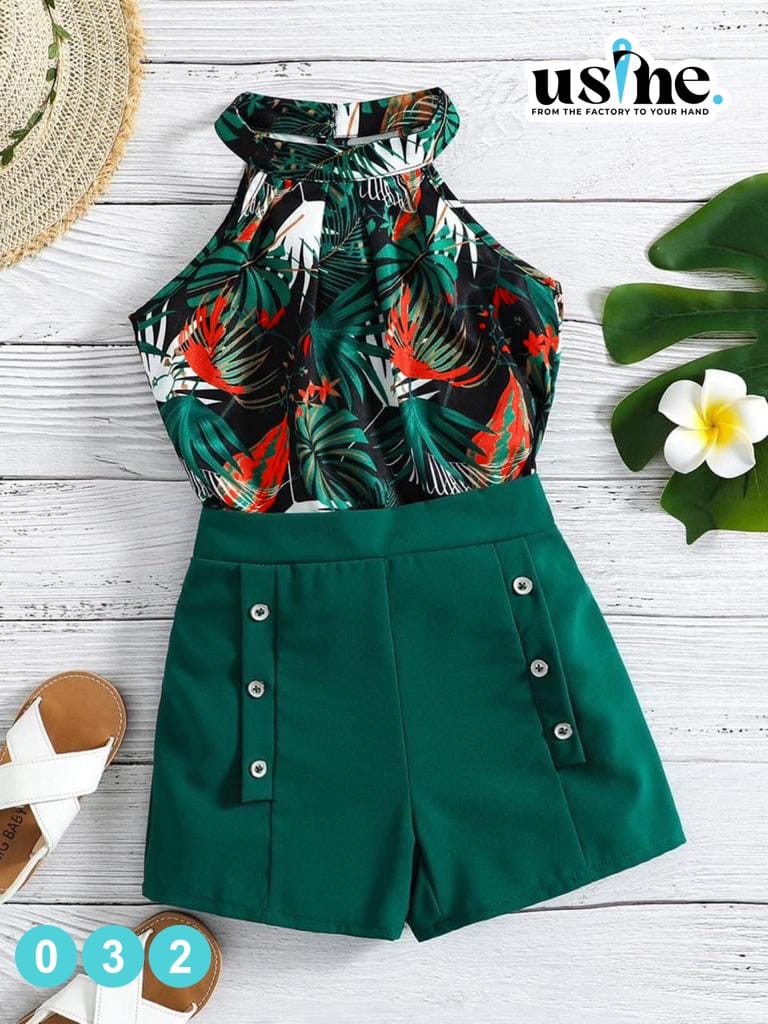 032 Girls' Floral Shirt - Code