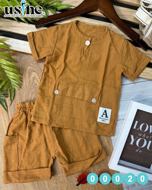 00020 boys' two-piece suit with pockets and buttons