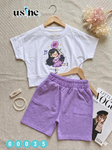 00035 Girls' T-shirt and shorts set GIRL