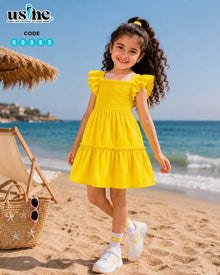 00085 فستان بناتي ساده ب استك
