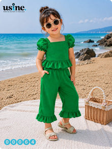 00064 Girls off-shoulder suit