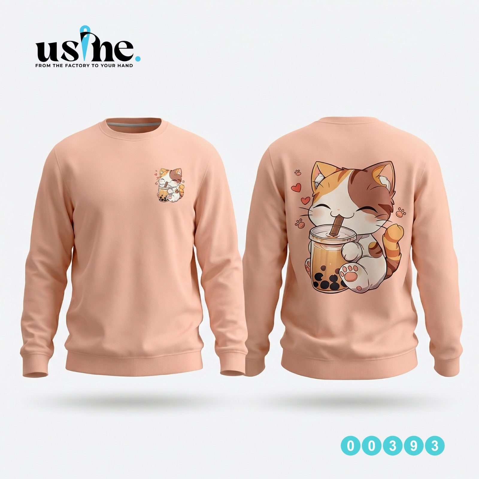 00393 Kids sweatshirt cat