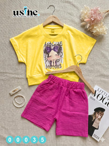 00035 Girls' T-shirt and shorts set GIRL