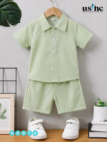 00074 Striped shirt and shorts