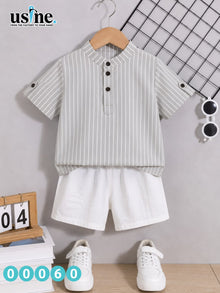 00060 Striped shirt and shorts
