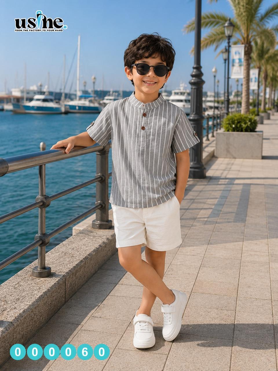 00060 Striped shirt and shorts