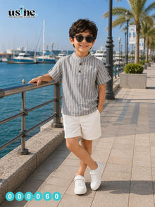 00060 Striped shirt and shorts