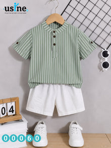 00060 Striped shirt and shorts