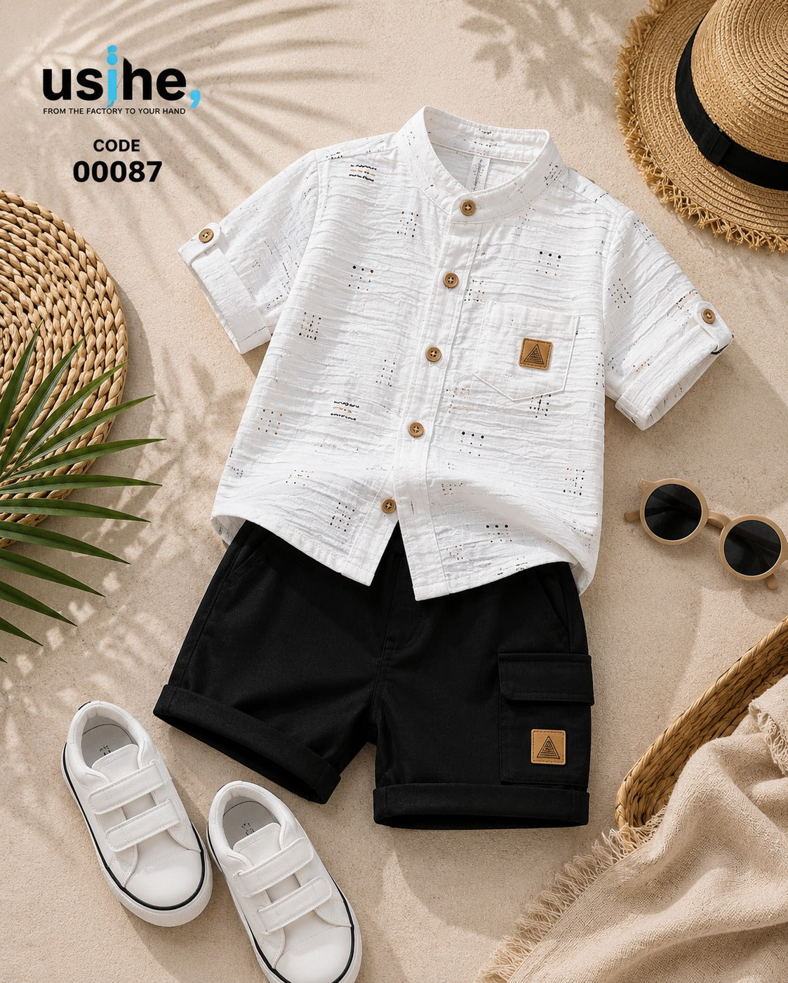 00087 Boys' shirt and shorts set