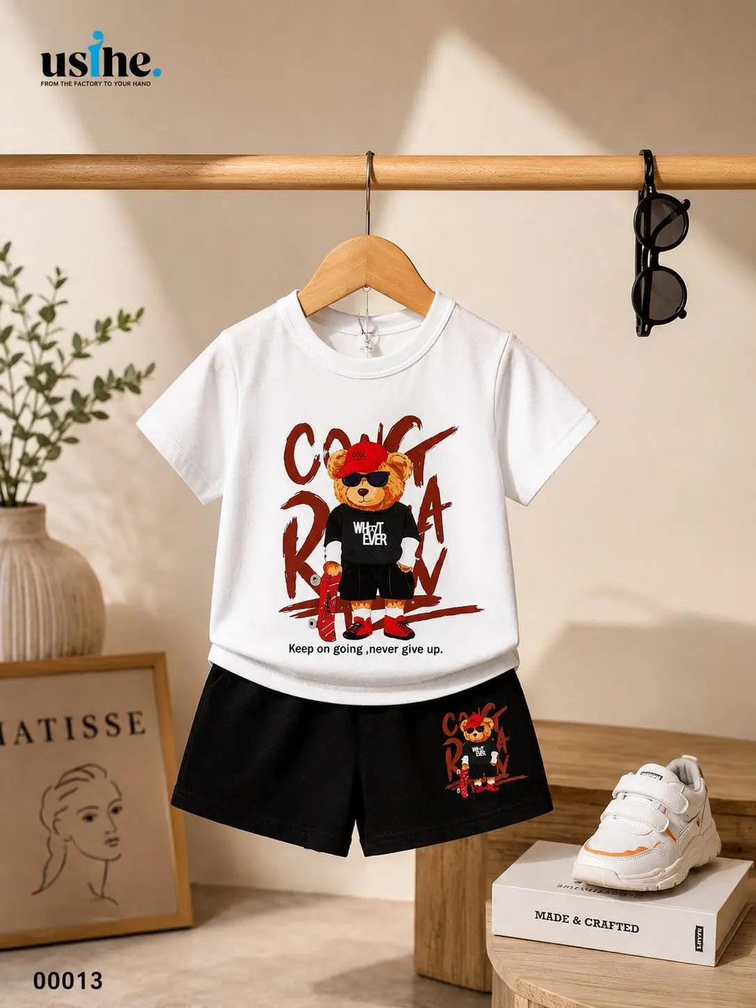 00013 طقم اولادي تيشيرت و شورت واتيڤر Usine