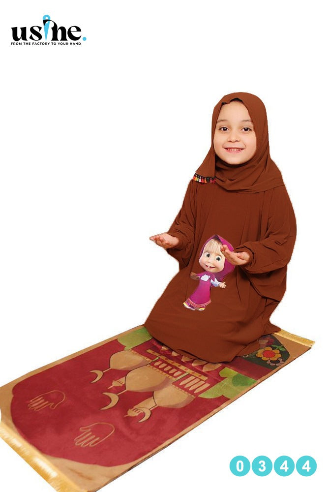 0344 اسدال أطفال عروسة بني