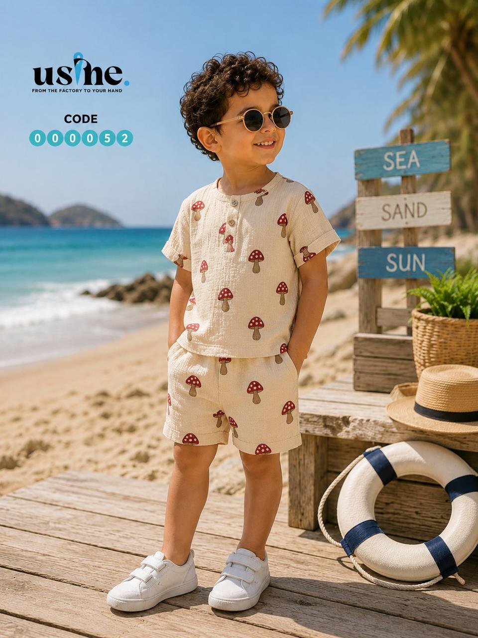 00052 Boys' Mushroom T-shirt and Shorts