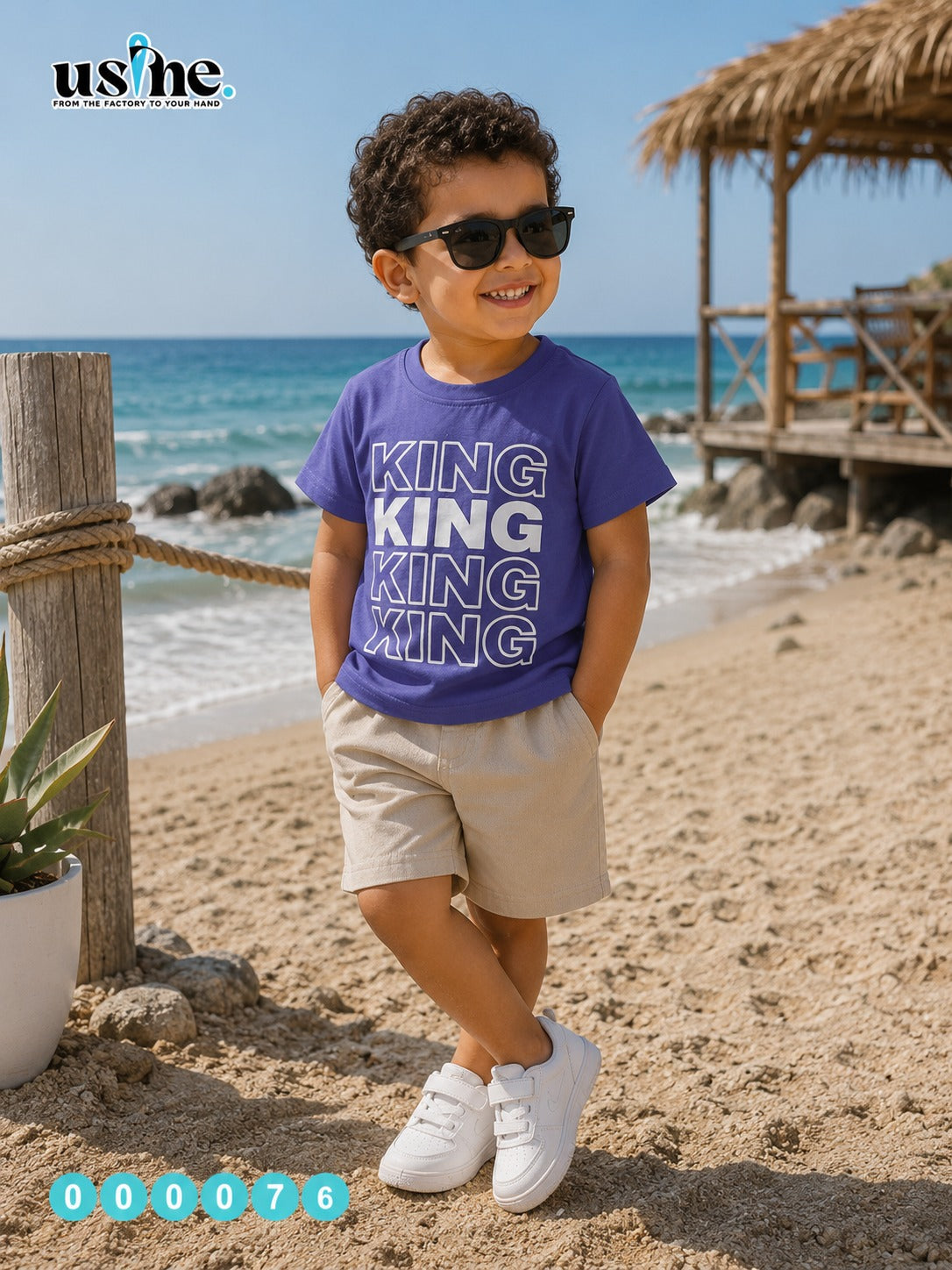 00076 Kids' KING T-Shirt and Shorts Set