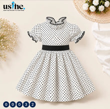 00032 فستان بناتي منقط بحزام Usine