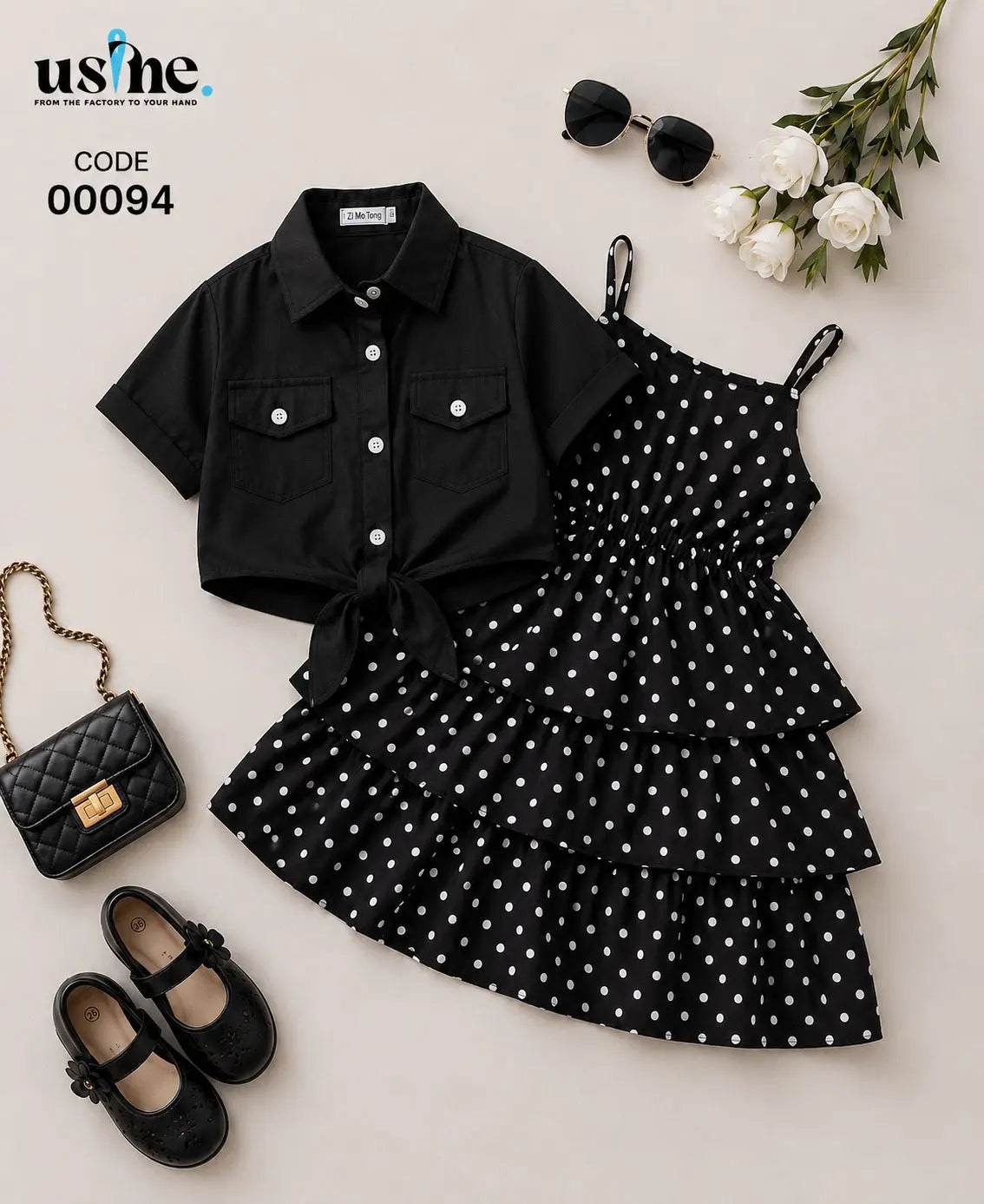 00094 دريس منقط و جاكيت Usine