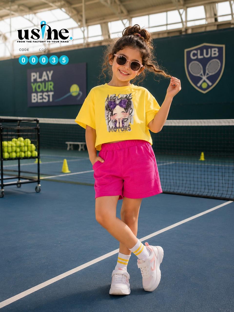 00035 Girls' T-shirt and shorts set GIRL