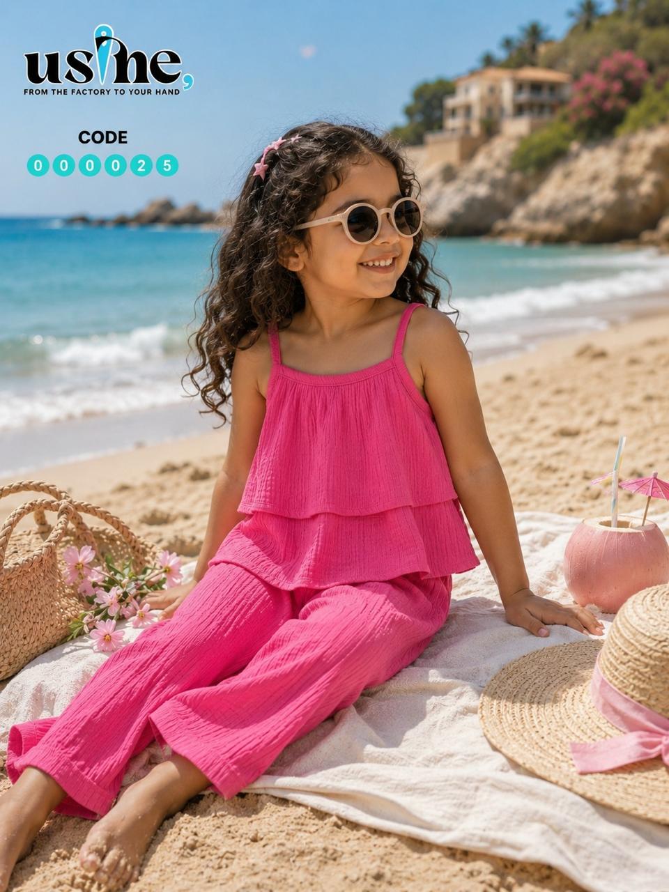 00025 girls' two-piece halter swimsuit