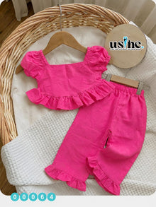 00064 Girls off-shoulder suit