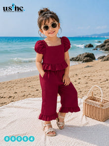 00064 Girls off-shoulder suit