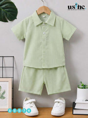 00074 Striped shirt and shorts