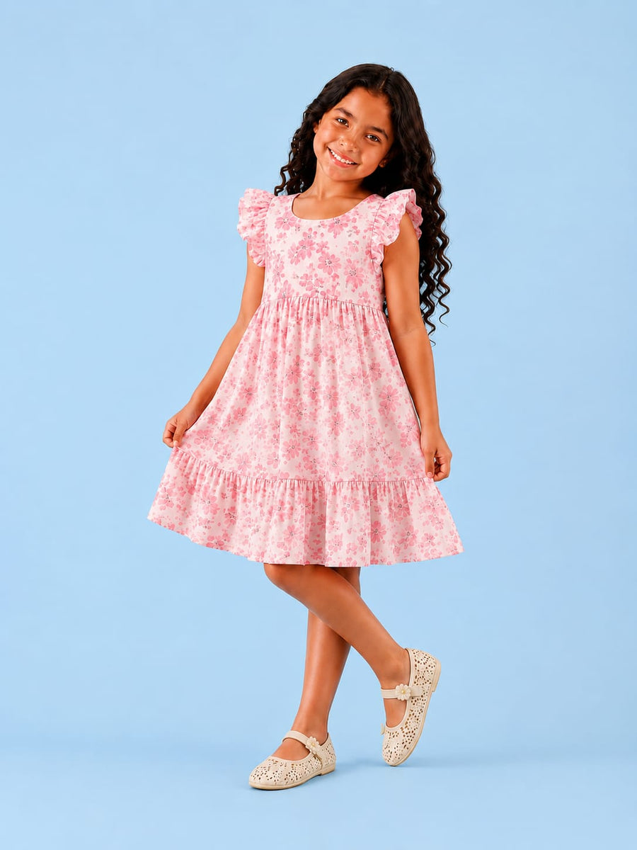 90000 Girls' Rose Pink Dress