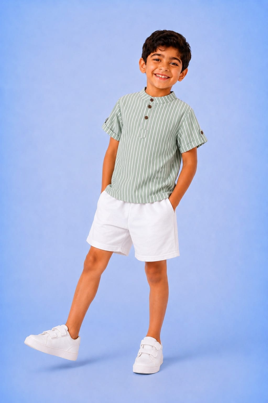00060 Striped shirt and shorts