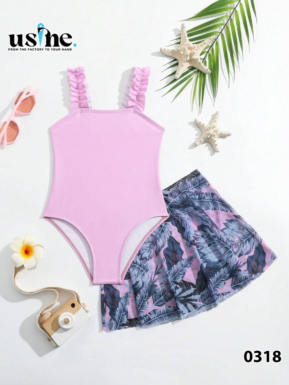 6108 Girls' swimsuit with pocket