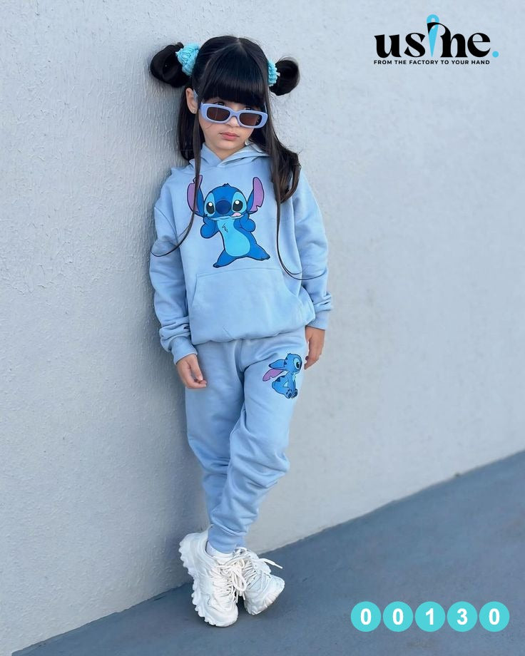 00130 Girls' Stitch Sweatshirt and Pants