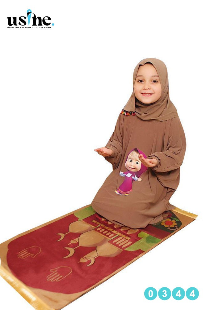 0344 اسدال أطفال عروسة بني