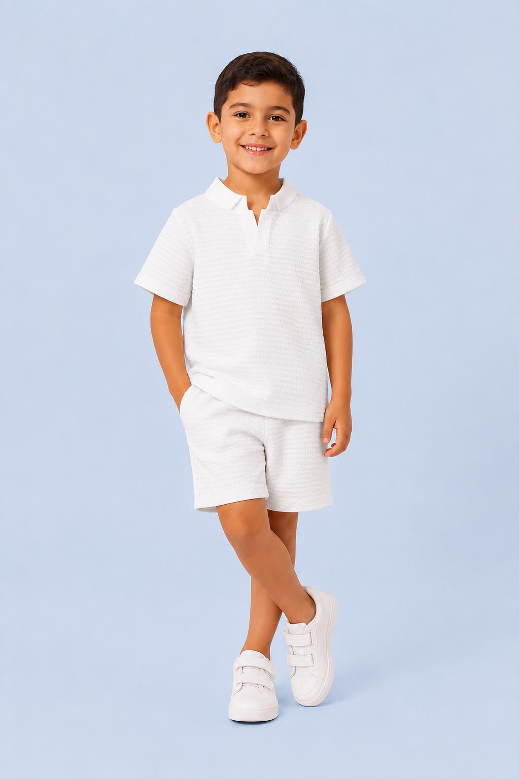 00012Made my kids a ribbed shirt and shorts.