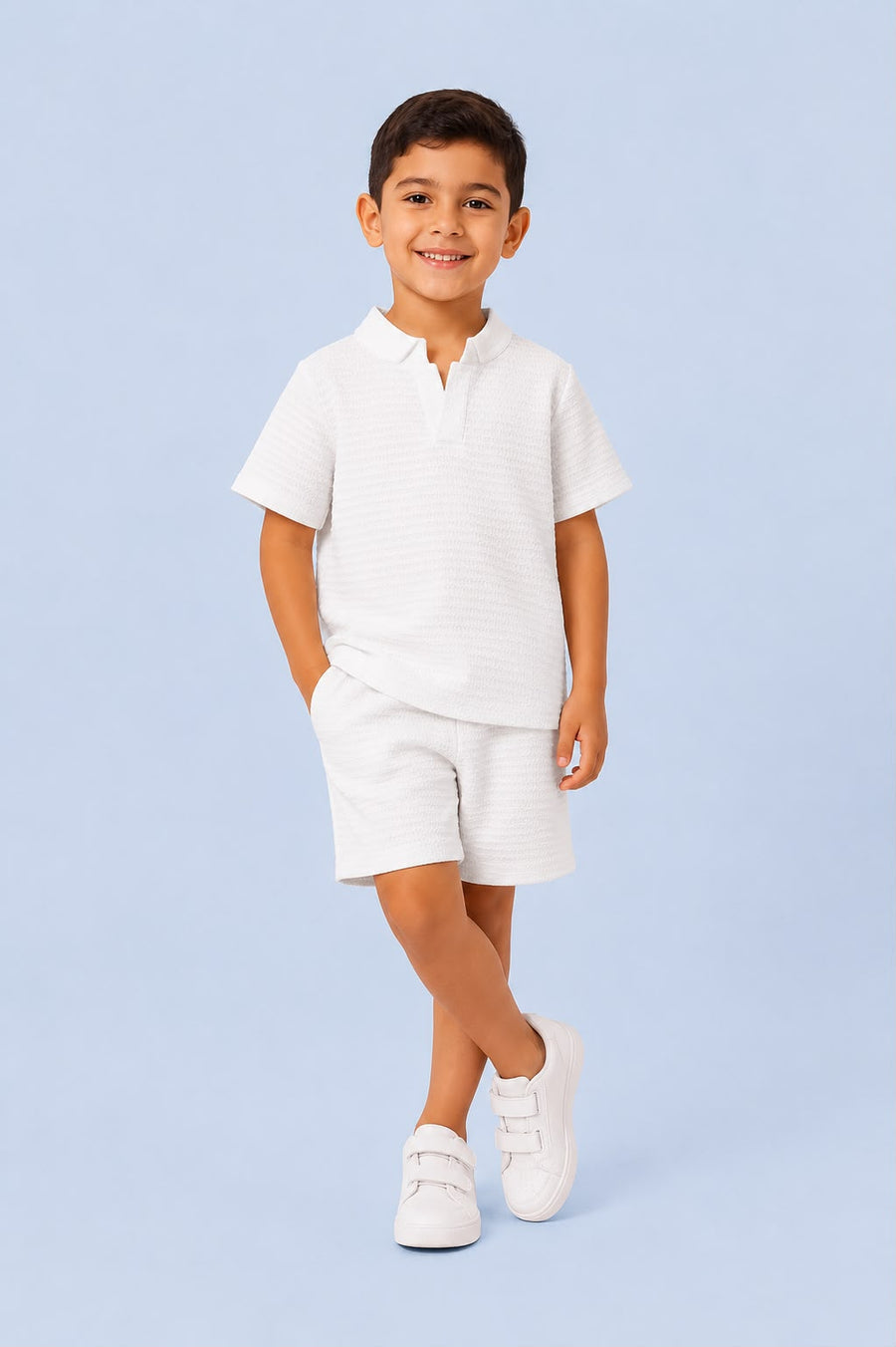 00012Made my kids a ribbed shirt and shorts.