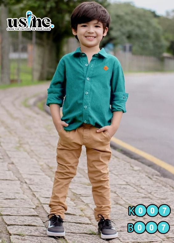 K007 Olive Kids Shirt