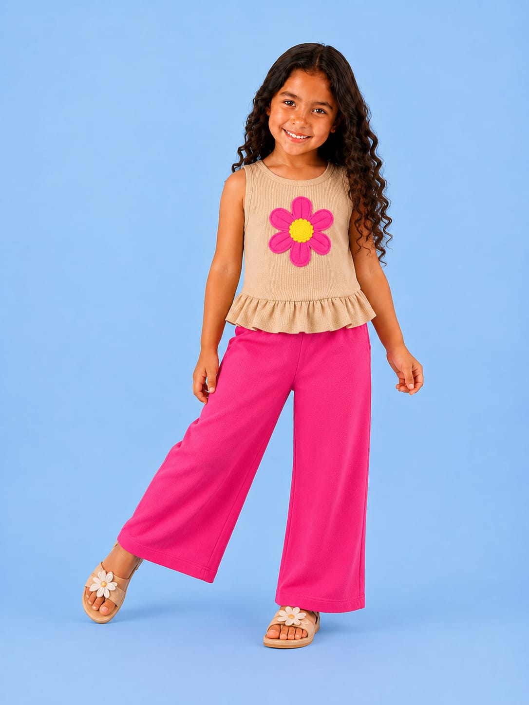 00028 Girls' set: Blouse and Charleston trousers