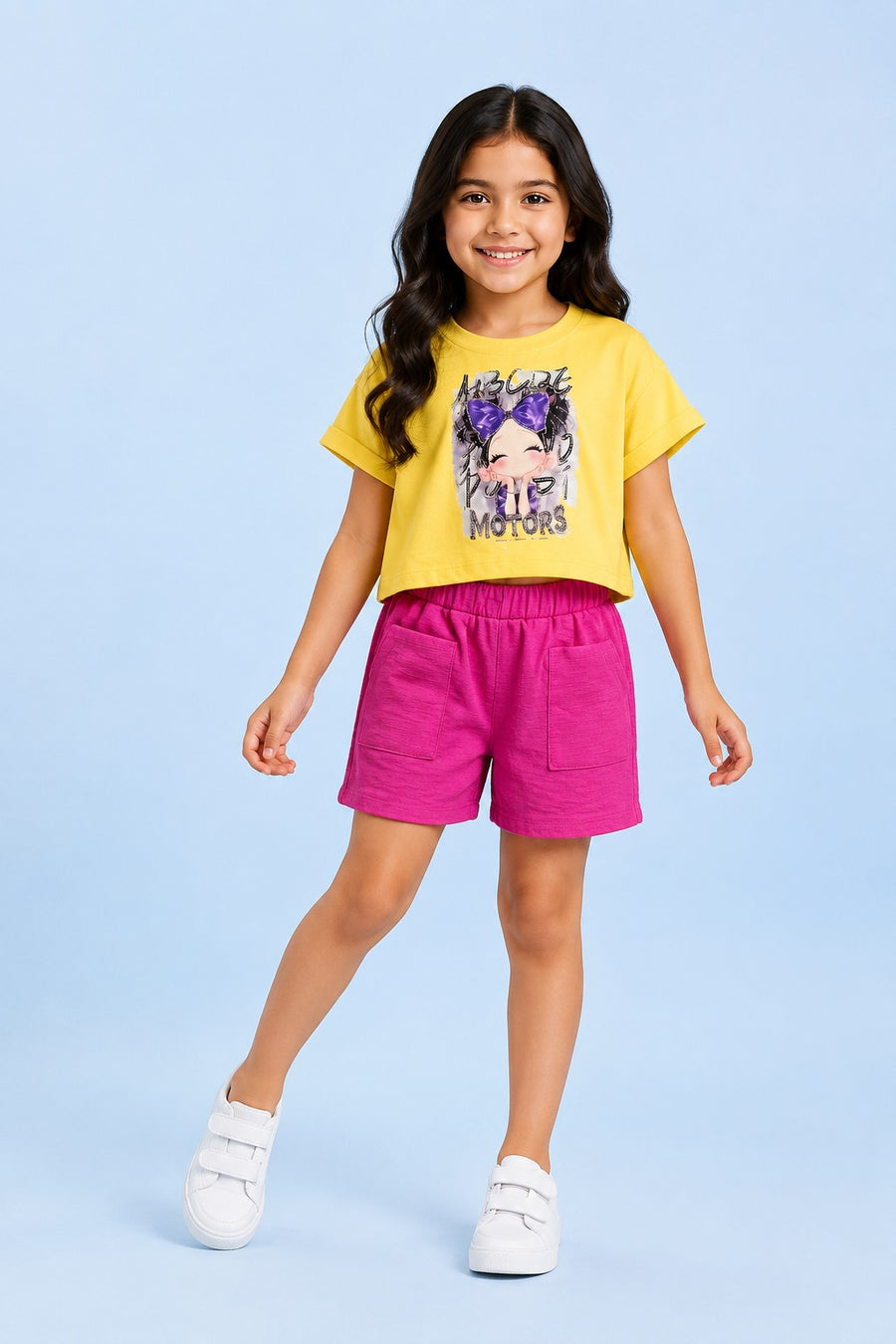 00035 Girls' T-shirt and shorts set GIRL
