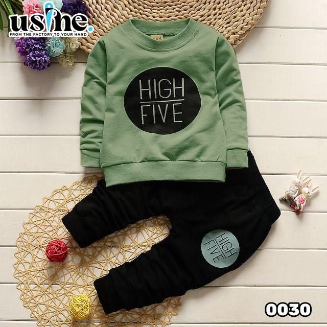 0030  ملابس اطفال ولادي شتوي بنطلون وسويتشرت HiGH FiVE