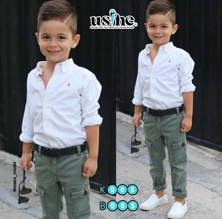 K005 Kids White T-shirt