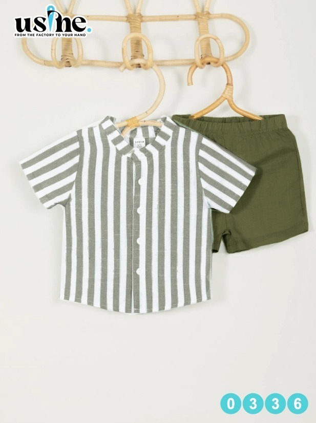 0336 طقم اطفال صيفى مقلم