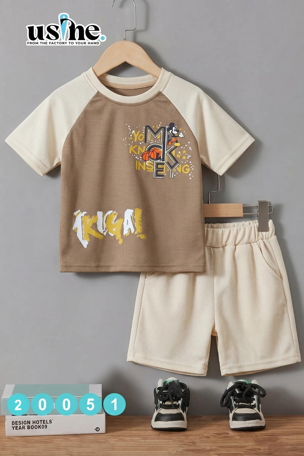 20051 طقم اولادي قطعتين تيشيرت و شورت MICKEY