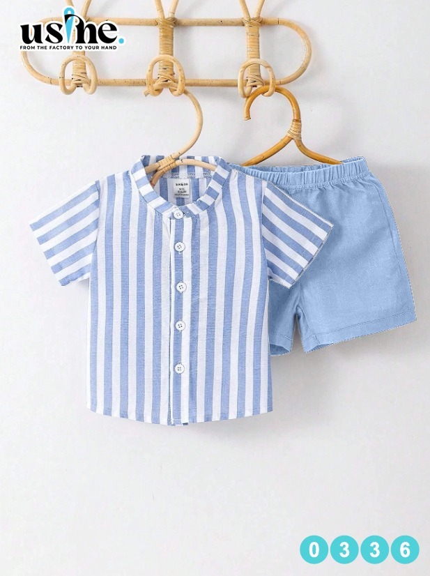 0336 طقم اطفال صيفى مقلم