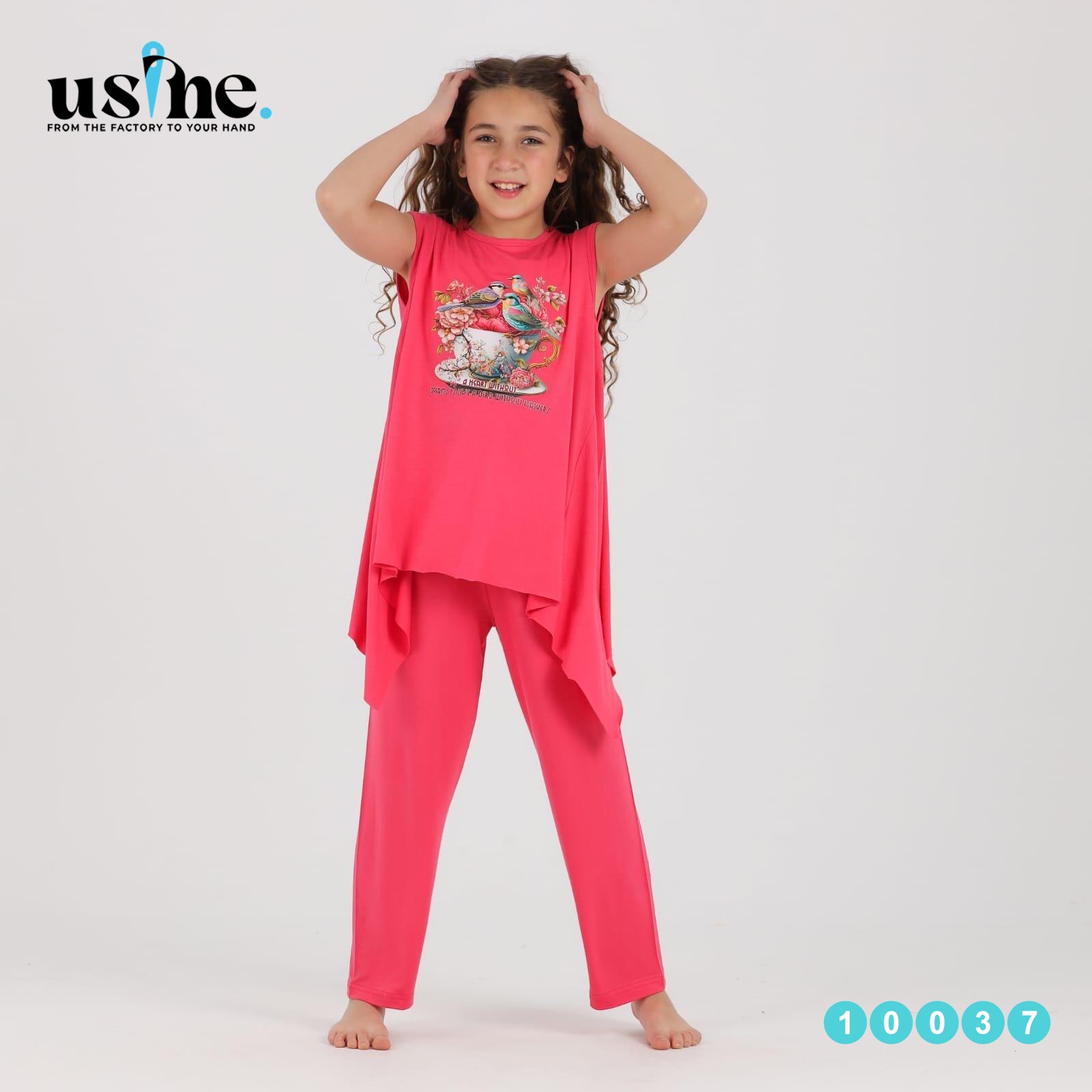 10037بيجامه بناتي عصافير