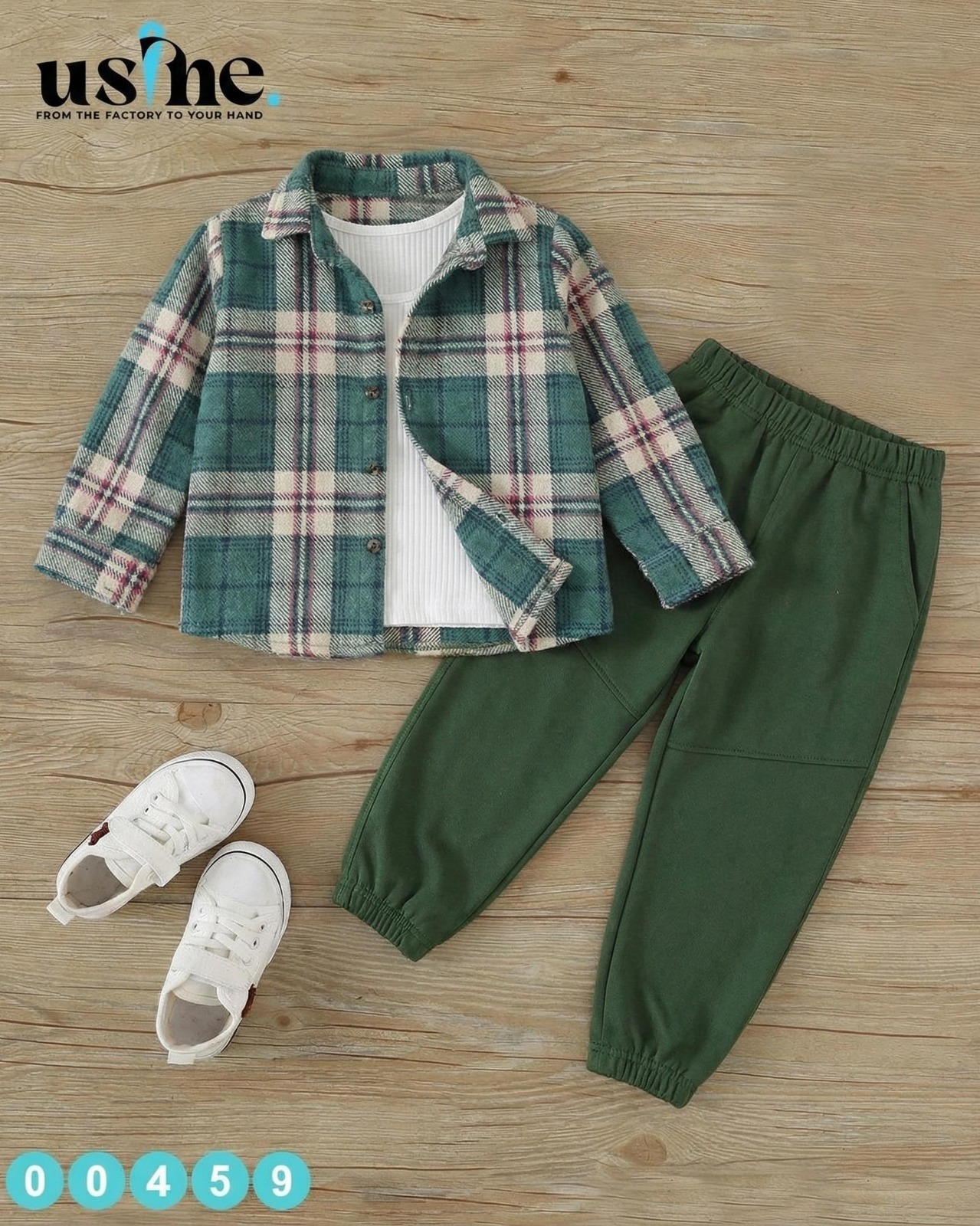 00459 طقم اطفال كاروهات 3 قطع